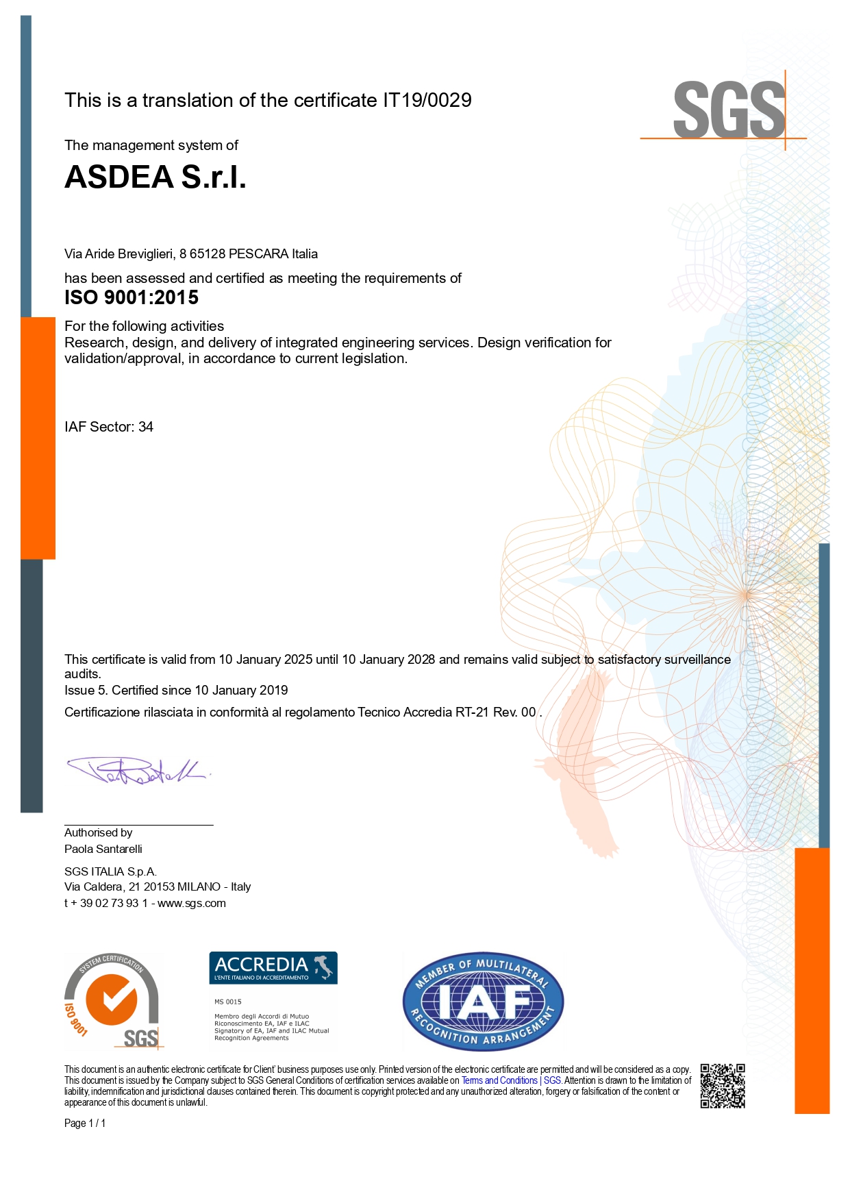 As part of our dedication to providing quality engineering services, we obtained an ISO 9001 certification